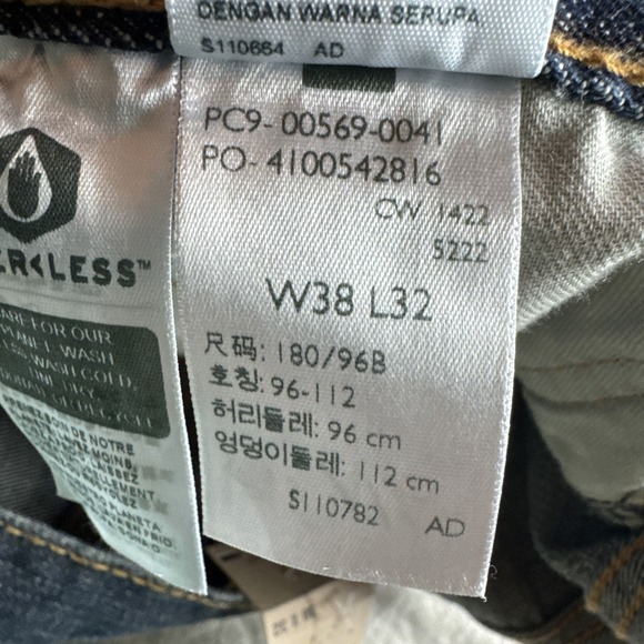 Levis 569 Jeans Mens 38x32 Blue Denim Pants Loose Fit Straight Leg Medium Wash - Picture 3 of 10